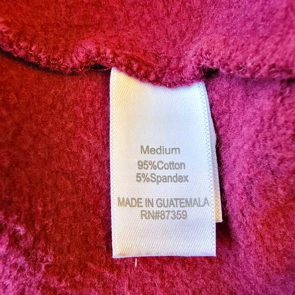 ASU Sun Devils Full Zip Up Hoodie Sweatshirt Jacket, Maroon, Womens Size M - Picture 6 of 9